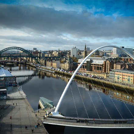 A picture of Newcastle upon Tyne with Charge Points near by